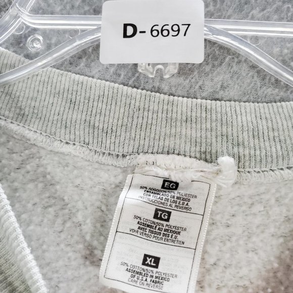 VINTAGE 90s New York City Men Sweater XL Gray Statue Of Liberty Long Sleeve READ - Picture 4 of 9